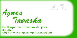 agnes tamaska business card